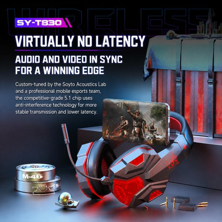 SY830 Over-ear Bluetooth Gaming Earphone with Microphone