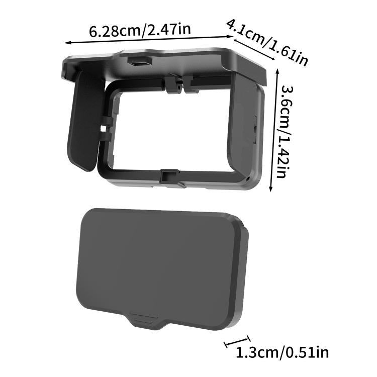 For DJI Osmo Pocket 4P / 4 / 3 Screen Shield Magnetic Folding Anti-Glare Sunshade Cover, Common Version, NFC Version