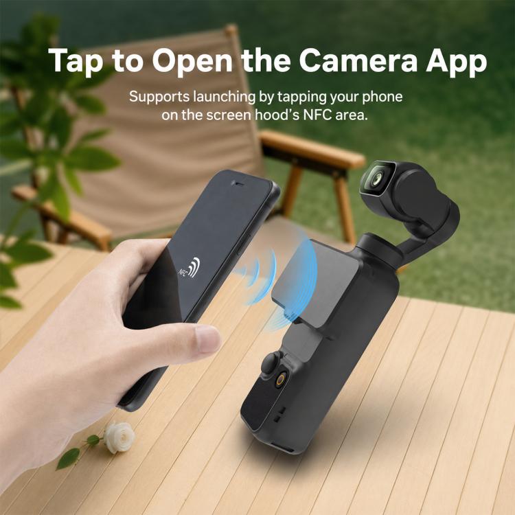 For DJI Osmo Pocket 4P / 4 / 3 Screen Shield Magnetic Folding Anti-Glare Sunshade Cover, Common Version, NFC Version