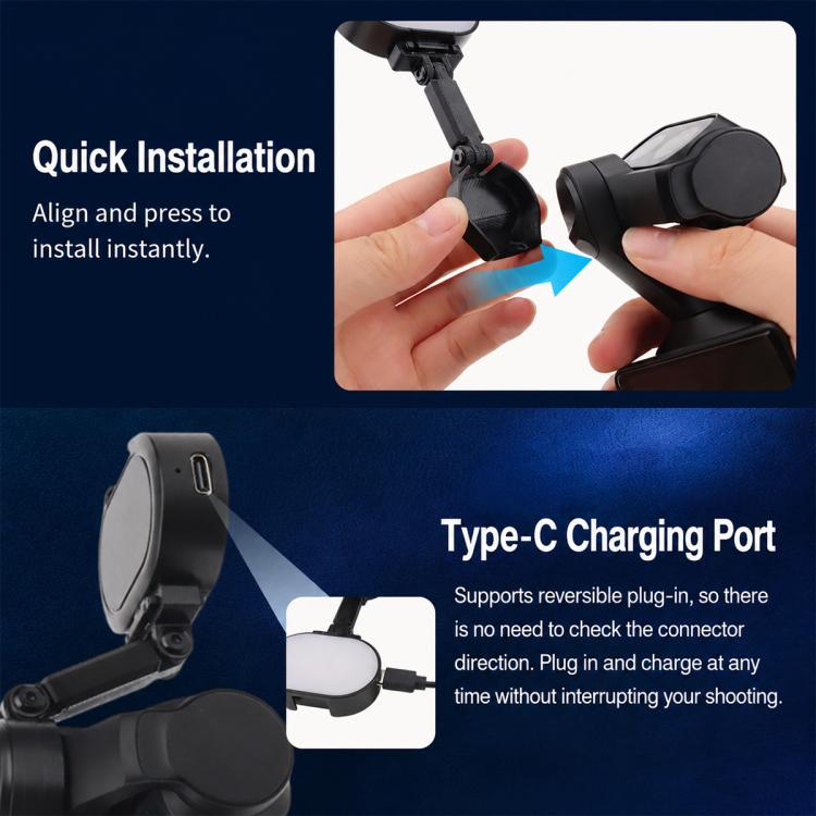 Mini LED Fill Light Adjustable Color Temperature Pocket Light, For Insta360 Luna Pro