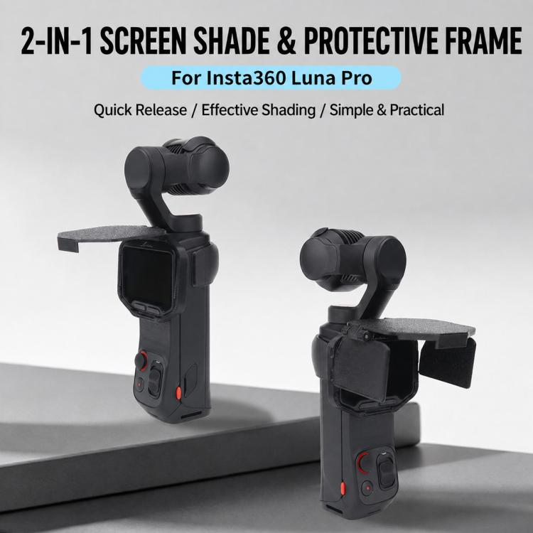 For Insta360 Luna Pro Screen Sun Hood Foldable Protective Cover, Standard Version, Upgraded Version