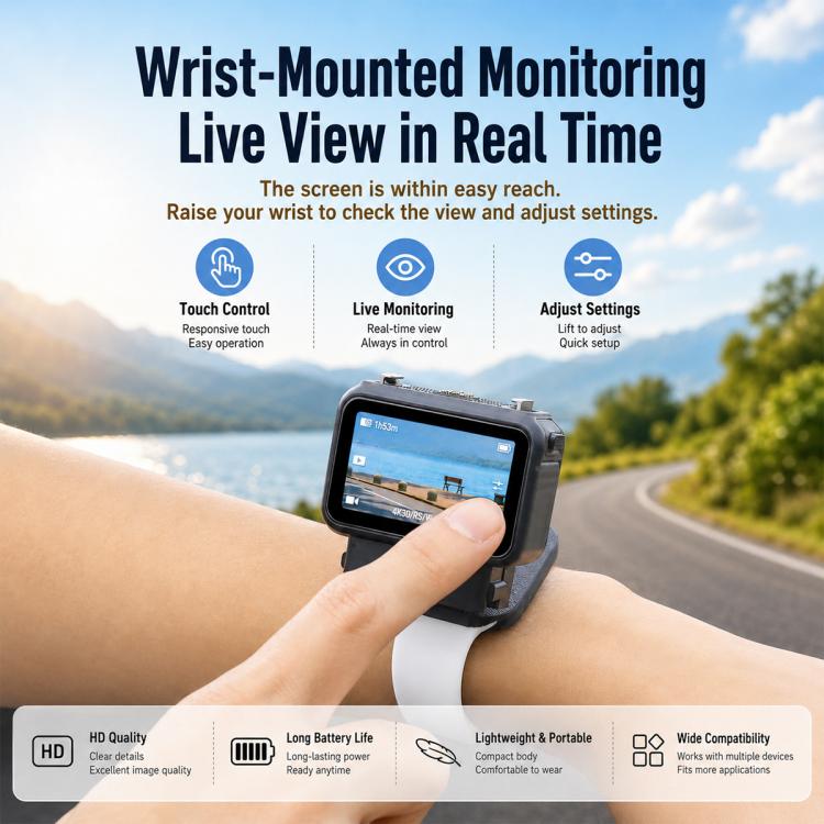 Multi-Function Camera Expansion Mount with Backpack Clip & Wrist Strap, For DJI Osmo Nano