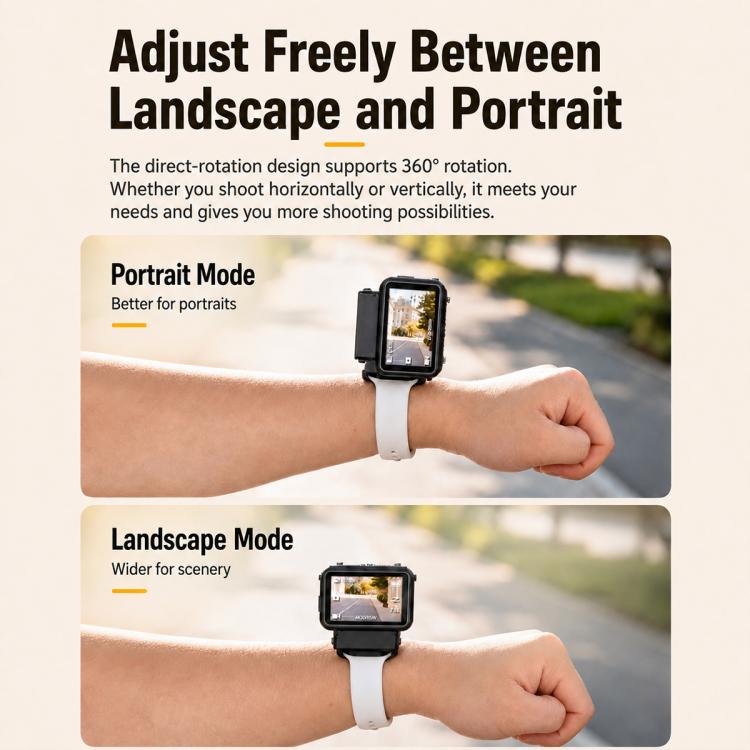 Multi-Function Camera Expansion Mount with Backpack Clip & Wrist Strap, For DJI Osmo Nano