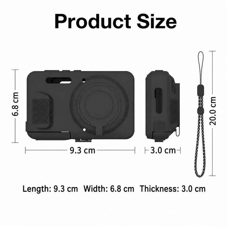Soft Silicone Camera Protective Case with Wrist Strap, For Kodak PIXPRO FZ55