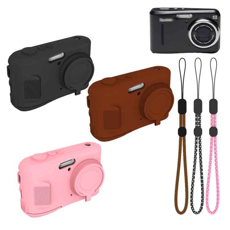 Soft Silicone Camera Protective Case with Wrist Strap, For Kodak PIXPRO FZ45