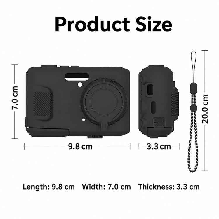 Soft Silicone Camera Protective Case with Wrist Strap, For Kodak PIXPRO FZ45