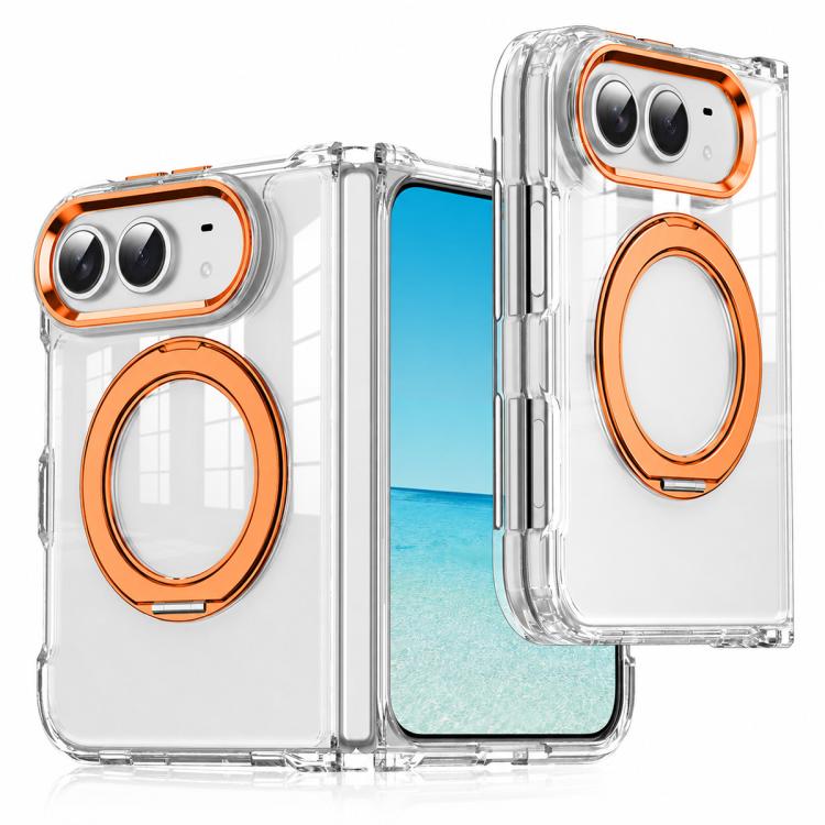 XDcase Transparent Acrylic Magnetic Rotating Holder Phone Case, For iPhone Duo