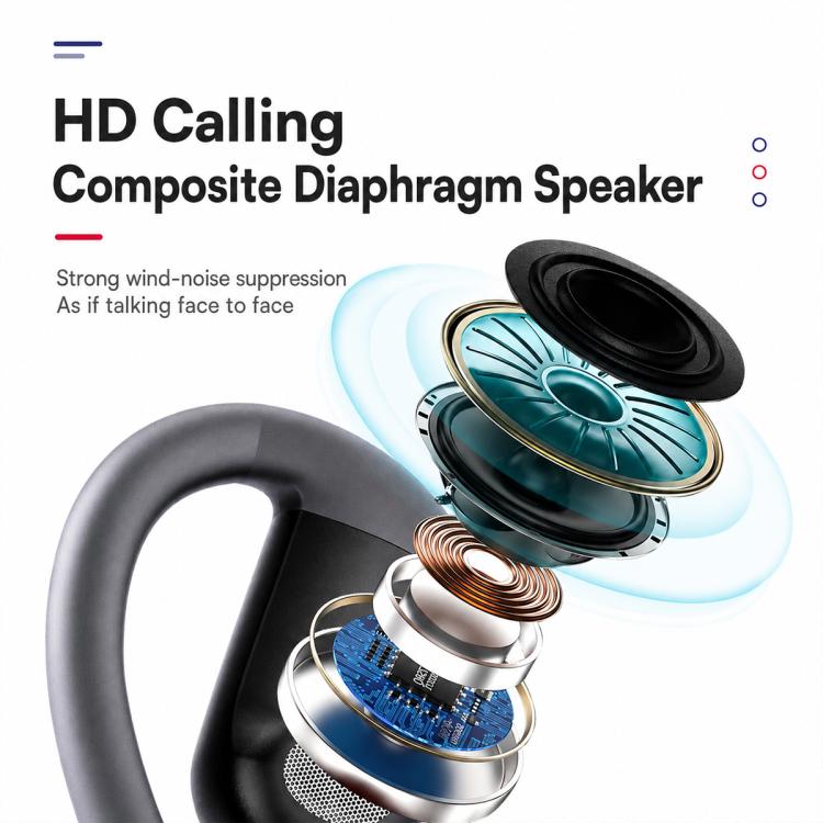Ear-Hook Design Digital Display Wireless Bluetooth Earphones