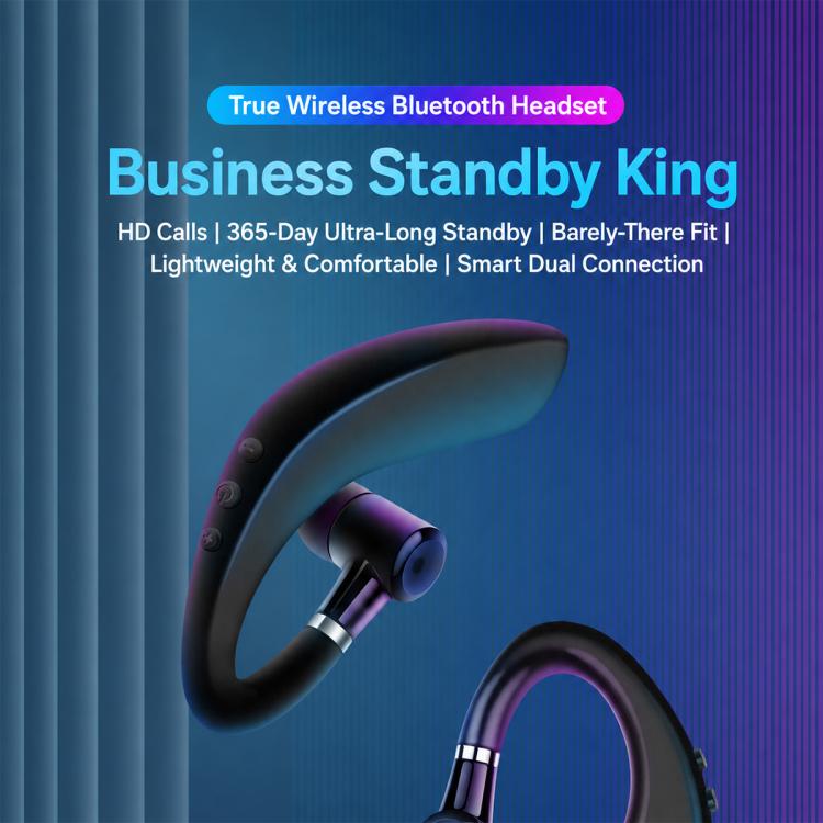 IPX7 Waterproof Ear-Clip Design In-Ear Wireless Bluetooth Earphones