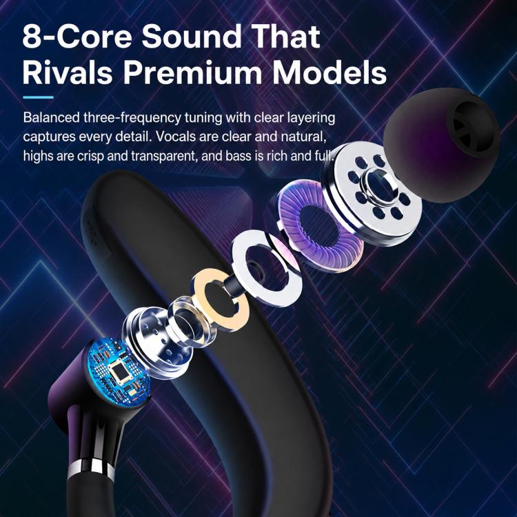 IPX7 Waterproof Ear-Clip Design In-Ear Wireless Bluetooth Earphones