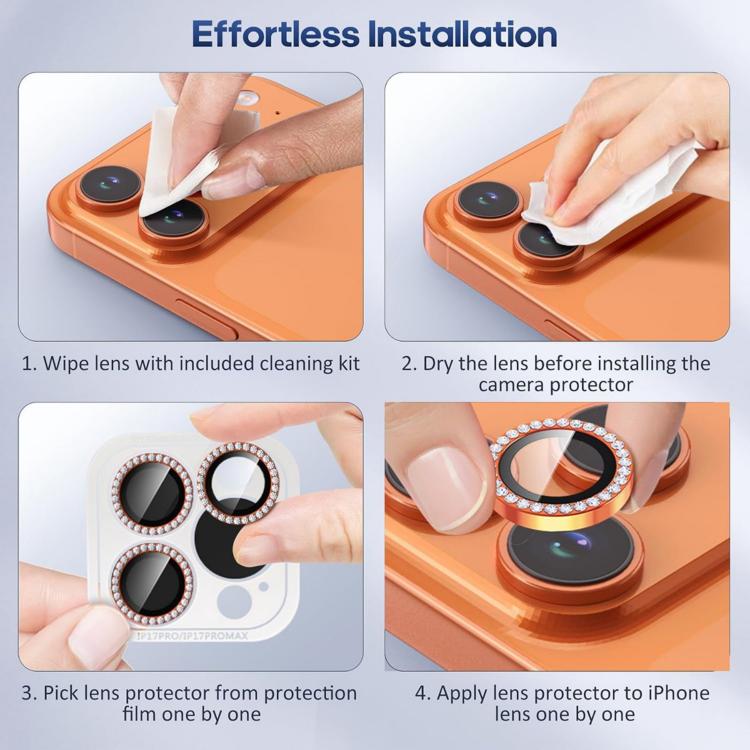 XDcase AF + AR Hawkeye Bling Camera Lens Protector, For iPhone 17 Pro Max, For iPhone 17 Pro