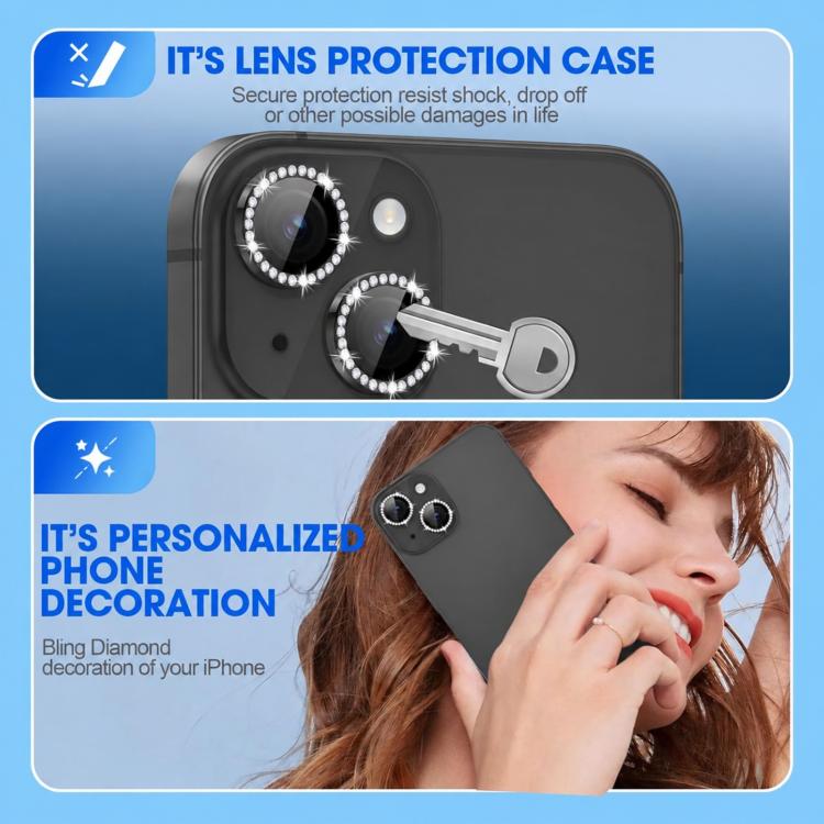 XDcase AF + AR Hawkeye Bling Camera Lens Protector, For iPhone 15 Plus, For iPhone 15