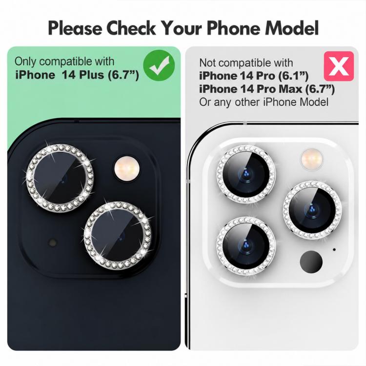 XDcase AF + AR Hawkeye Bling Camera Lens Protector, For iPhone 14 Plus, For iPhone 14