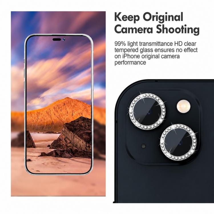 XDcase AF + AR Hawkeye Bling Camera Lens Protector, For iPhone 14 Plus, For iPhone 14