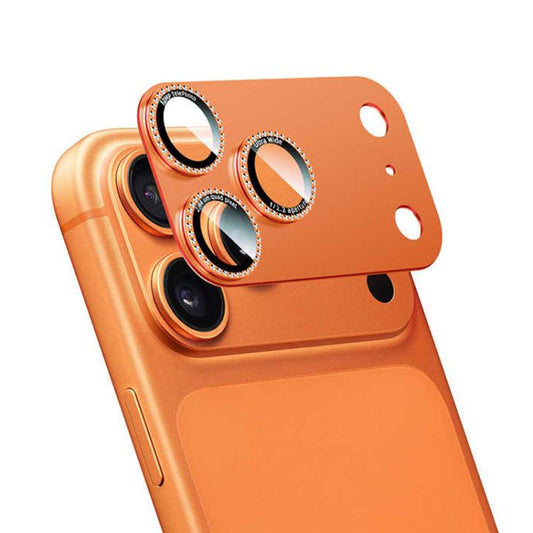 XDcase Bling Frosted Armor Metal + Tempered Glass Camera Lens Protector, For iPhone 17 Pro Max, For iPhone 17 Pro