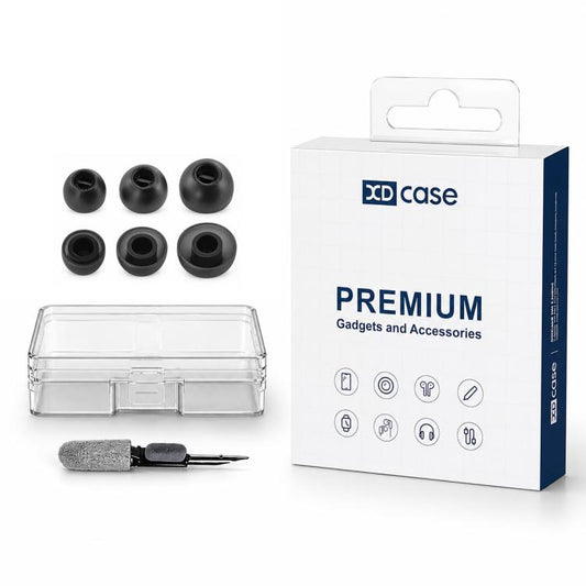 XDcase 3 Pairs Replacement Silicone Ear Tips Kit, S/M/L Size, Cleaning Brush Color Random, For Bowers & Wilkins Pi8 / Pi7 S2