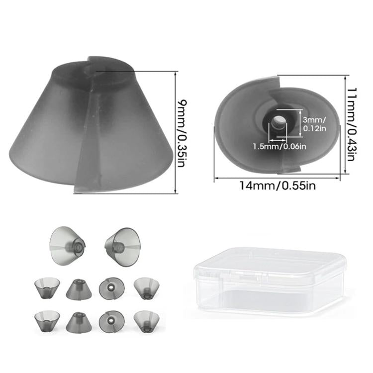 XDcase 10 Pairs Tulip Design Semi-open RIC Hearing Aid Domes Kit, L Size, For Phonak Hearing Aid, L Size Tulip Design