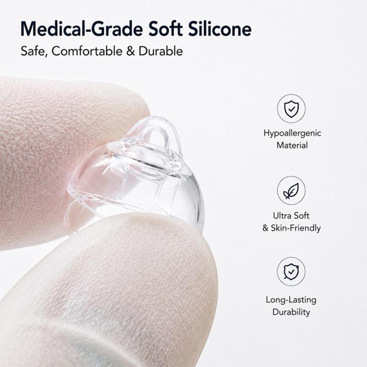 XDcase 20 PCS/Pack Silicone Double-Layer Open Domes Kit with Cleaning Tools & Carry Case, M Size, For Oticon Hearing Aid, M Size