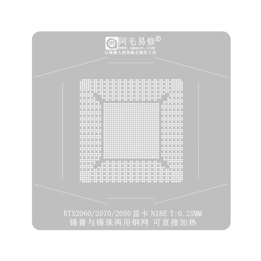 AMAOE RTX2080 2070 2060 GTX1660 0.25mm Directly Heating BGA Reballing Stencil Tin Planting Platform