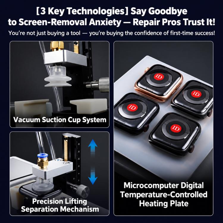 Constant Temperature Vacuum Screen Separator Machine for Apple Watch, EU Plug, US Plug