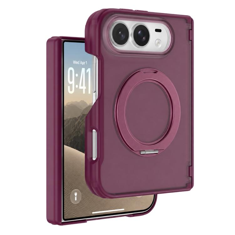 XDcase Frosted Rotating Holder Magnetic Phone Case with Hinge Guard, For iPhone Duo