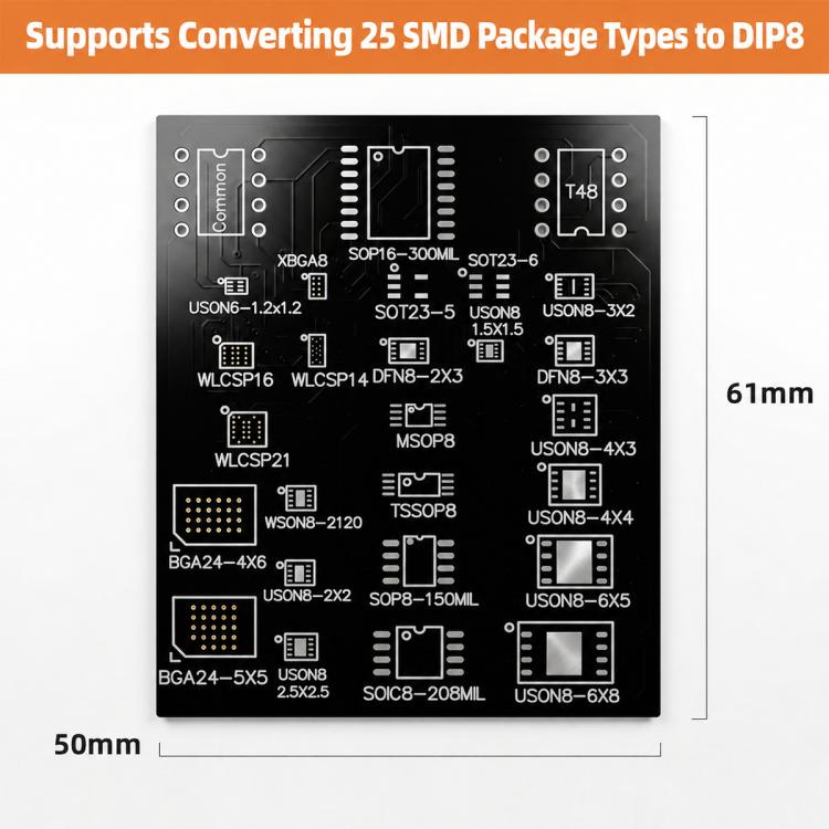 HuiMinTONG T25 25 in 1 WL-CSP SMD to DIP8 Adapter