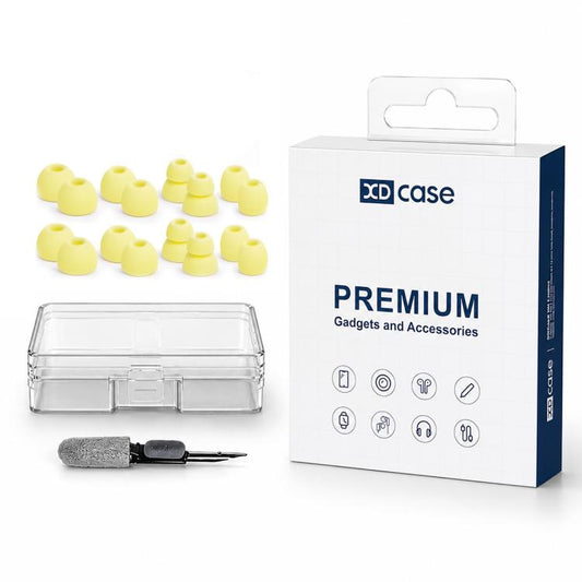 XDcase 8 Pairs/Pack Silicone Ear Tips Kit, Size S/M/L/Double Flange, Cleaning Brush Color Random, For Beats Powerbeats Pro