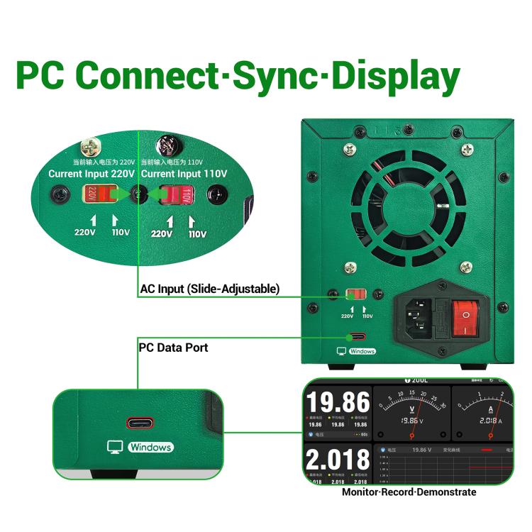 2UUL PC30 DC3006 30V / 6A High-Precision Adjustable Digital Display DC Power Supply, EU Plug, US Plug