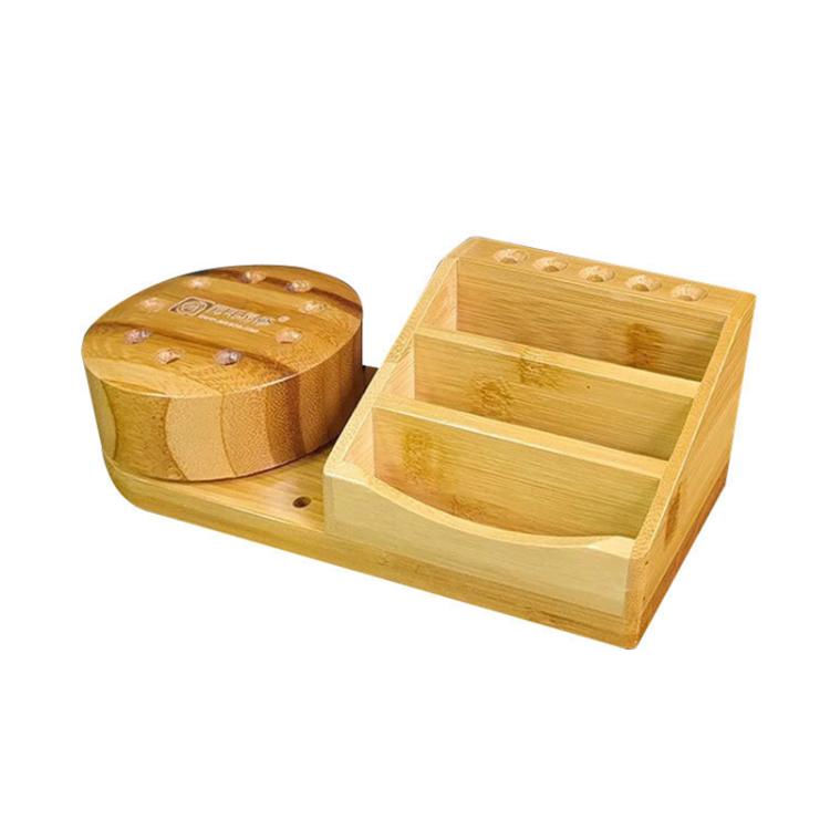 AMAOE M62 Bamboo Rotating Tool Organizer