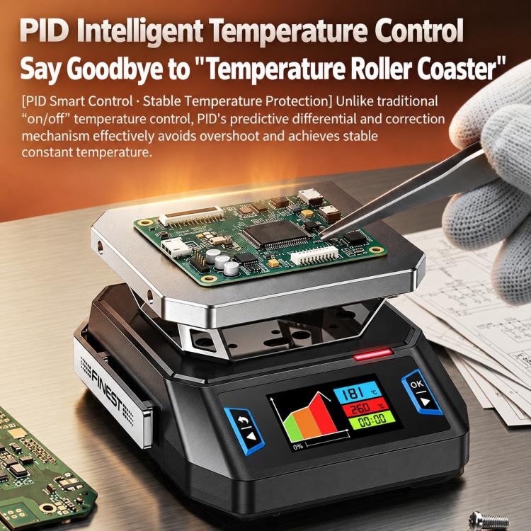 Finiris Smart Heating Plate, Constant Temperature Mini PCB Preheating Station for Mobile Phone Repair, HT-P1A PD3.0 Protocol, HT-P1A 100W US Plug, HT-P1A 100W EU Plug, HT-P1B PD3.1, HT-P1B 100W US Plug, HT-P1B 100W EU Plug