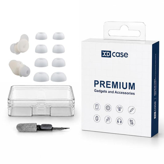 XDcase 4 Pairs/Pack Replacement Silicone Ear Tips Kit, XS/S/M/L Size, Cleaning Brush Color Random, For soundcore Sleep A30