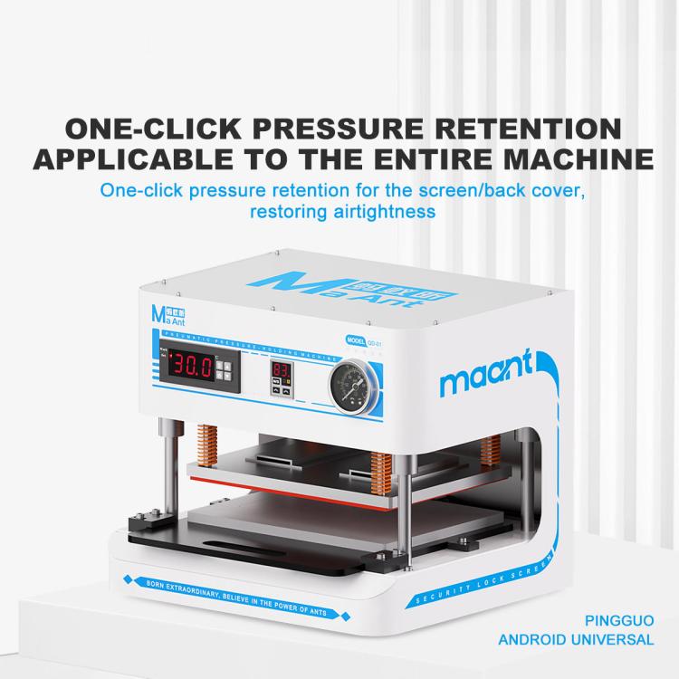 MaAnt QD-01 Inertial Pneumatic Pressure-Holding Fixture for Under 8-inch Screen / Back Cover, EU Plug, US Plug