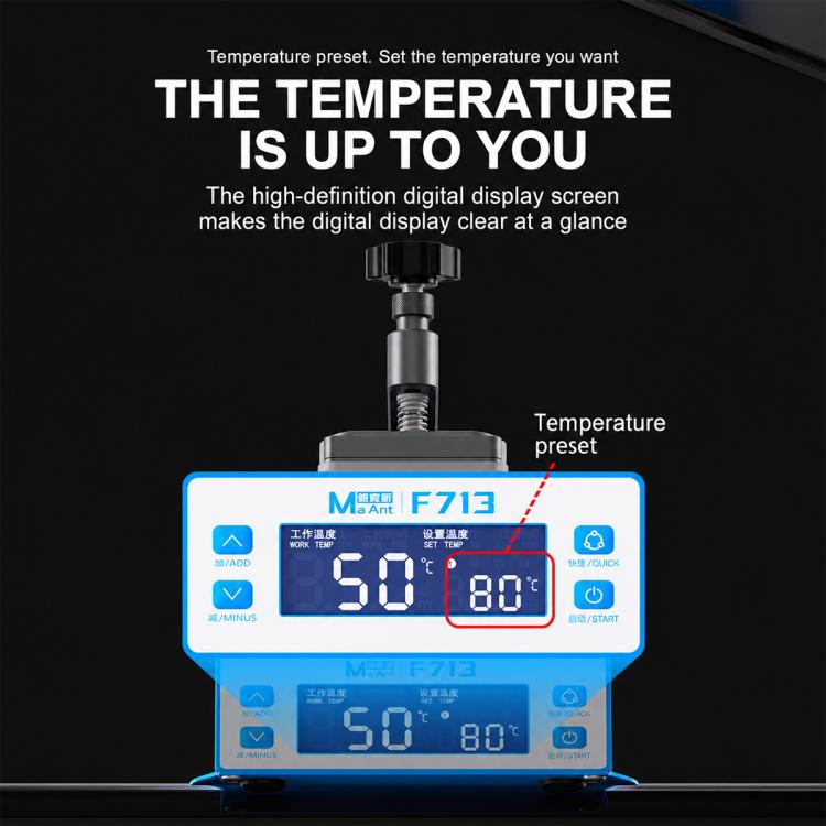 MaAnt F713 Screen / Back Cover / Frame Heating Disassembly Integrated Machine Built-in Vacuum Pump, EU Plug, US Plug