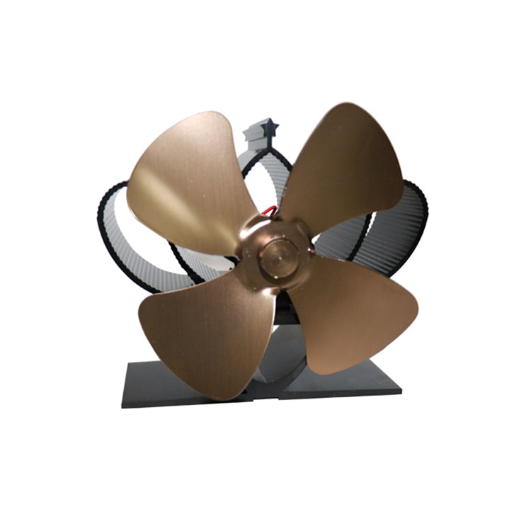 YL201 4-Blade High Temperature Metal Heat Powered Fireplace Stove Fan, YL201 (Silver), YL201 (Black), YL201 (Bronze), YL201 (Grey), YL201 (Gold), YL201 (Rose Red)