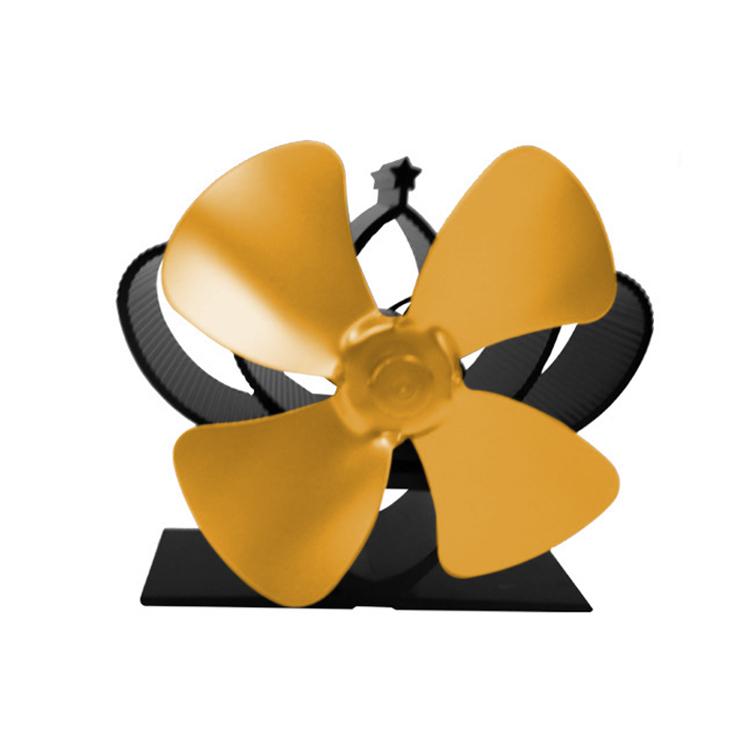 YL201 4-Blade High Temperature Metal Heat Powered Fireplace Stove Fan, YL201 (Silver), YL201 (Black), YL201 (Bronze), YL201 (Grey), YL201 (Gold), YL201 (Rose Red)