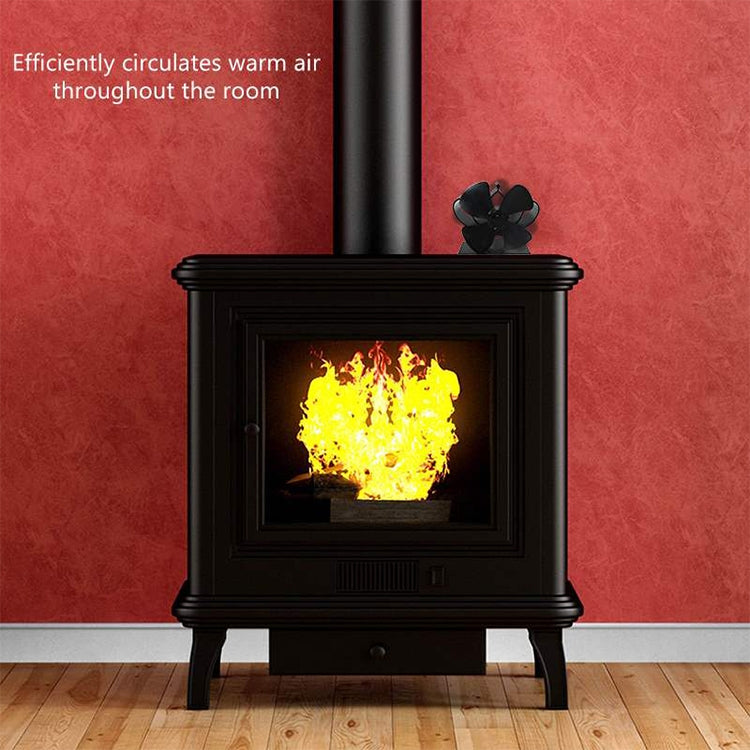 YL201 4-Blade High Temperature Metal Heat Powered Fireplace Stove Fan, YL201 (Silver), YL201 (Black), YL201 (Bronze), YL201 (Grey), YL201 (Gold), YL201 (Rose Red)