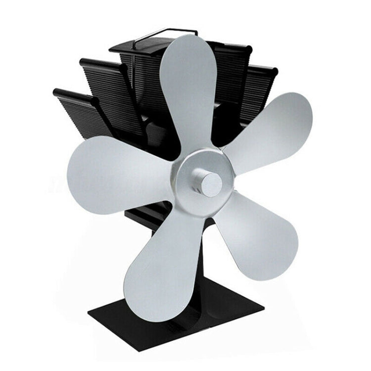 YL602 5-Blade High Temperature Metal Heat Powered Fireplace Stove Fan, YL602 (Silver), YL602 (Black), YL602 (Bronze), YL602 (Grey), YL602 (Gold), YL602 (Rose Red)