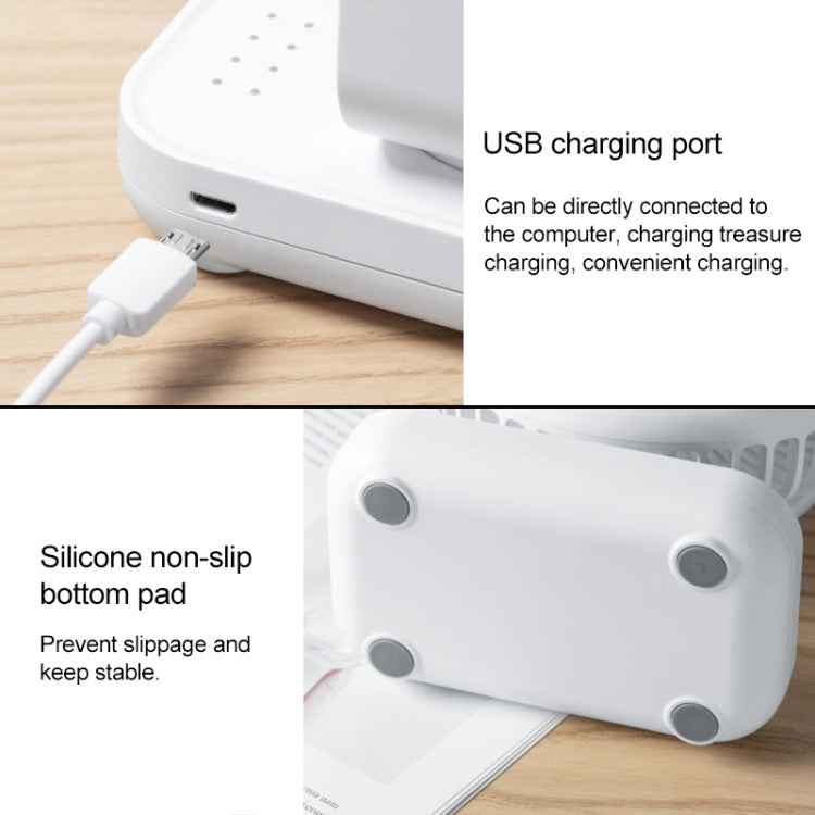 D606 4W USB Rechargeable Portable Four-speed Adjustable Desktop Fan