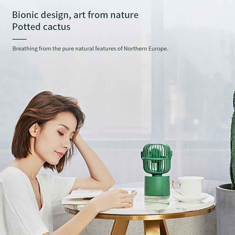 F6 Cactus Portable Mini Fan USB Shaking Head Handheld Desk Electric Fan