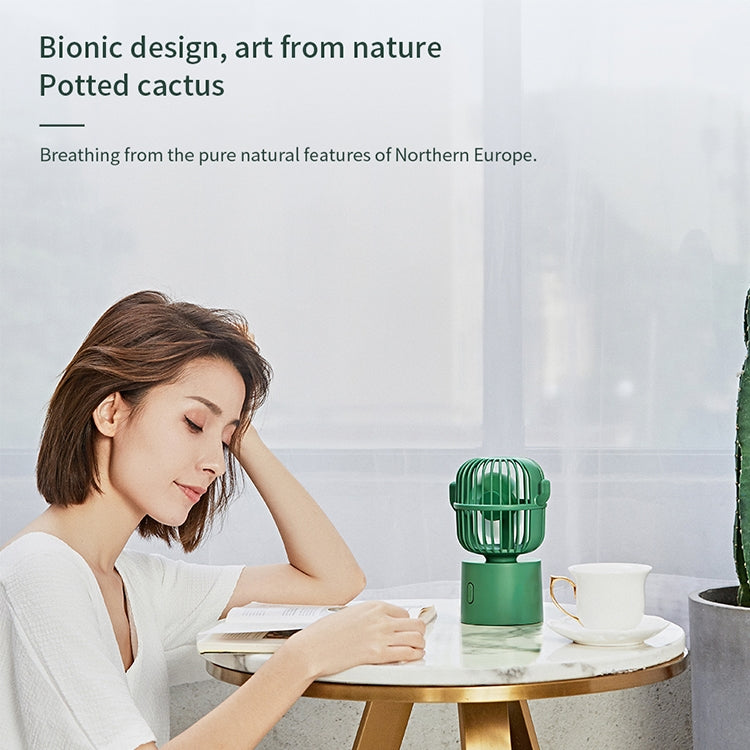 F6 Cactus Portable Mini Fan USB Shaking Head Handheld Desk Electric Fan