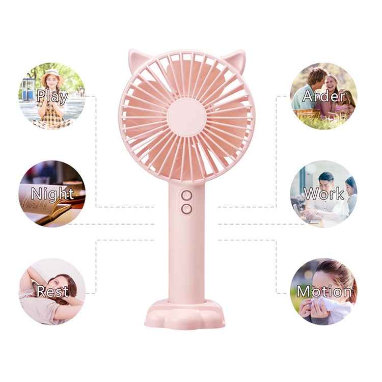 N10 Multi-function Handheld Desktop Holder Electric Fan, with 3 Speed Control