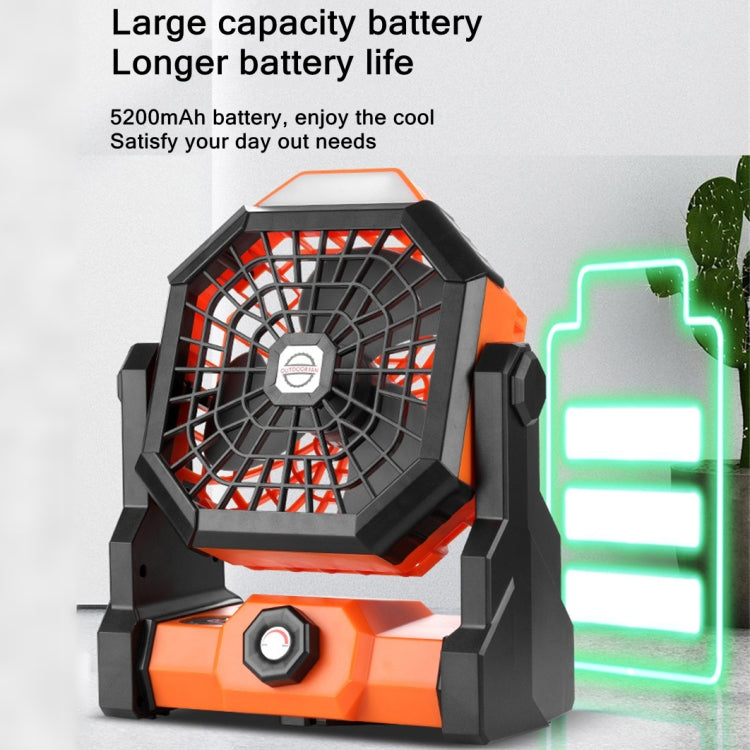 X3 Outdoor Portable Fan USB Charging Air Cooling Fan with LED Night Lamp