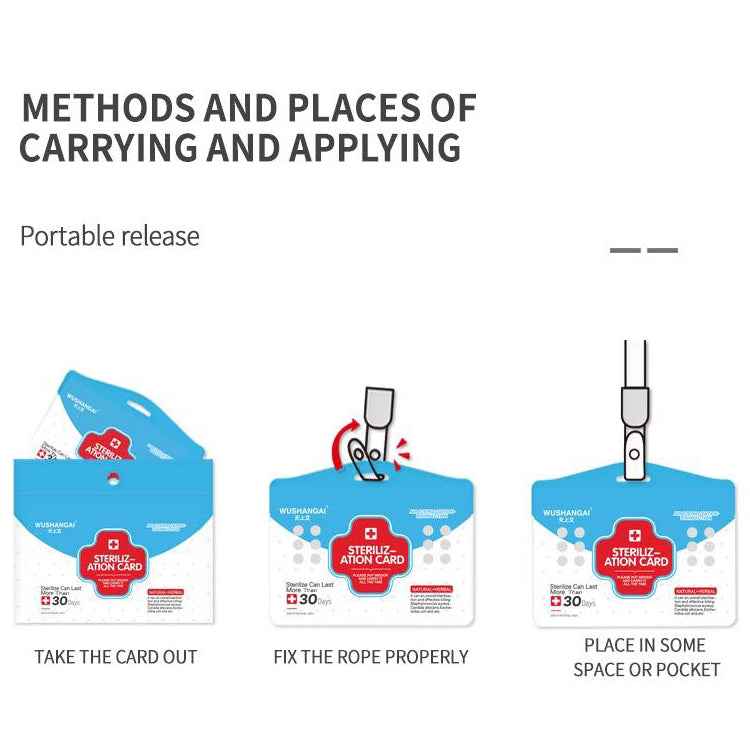 Air Sterilization Card Anti-influenza Virus Mite-removing Antibacterial VB Portable Protective Card for Kids