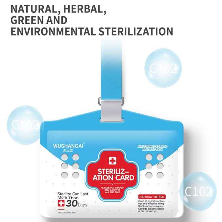 Air Sterilization Card Anti-influenza Virus Mite-removing Antibacterial VB Portable Protective Card for Kids