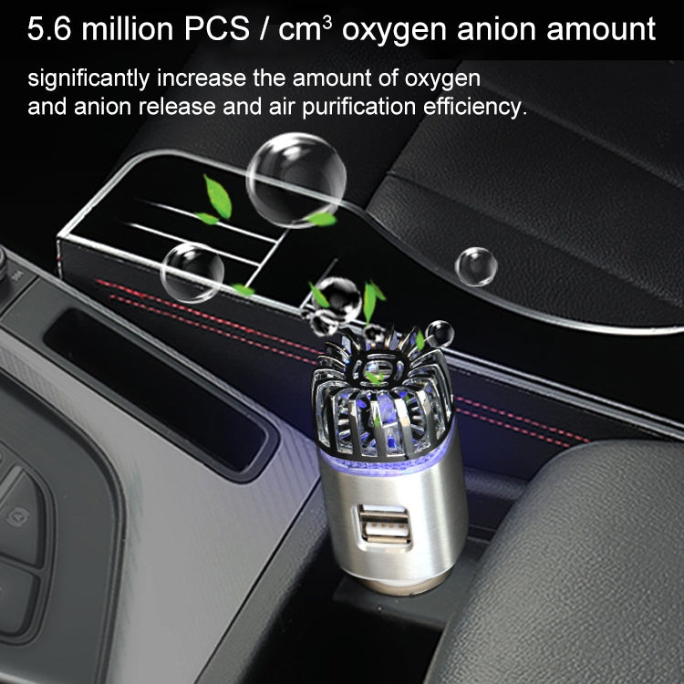 2 in 1 Car Negative-ion  Aromatherapy Air Purifier Humidifier + Dual USB Port Car Charger