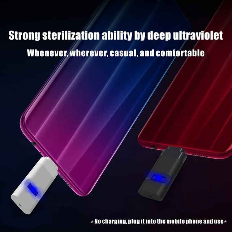 8 Pin Ultra Portable Germicidal Lights Smartphone UV Sanitizer
