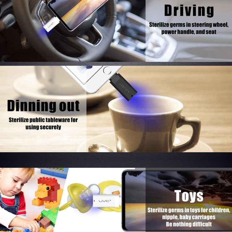 8 Pin Ultra Portable Germicidal Lights Smartphone UV Sanitizer