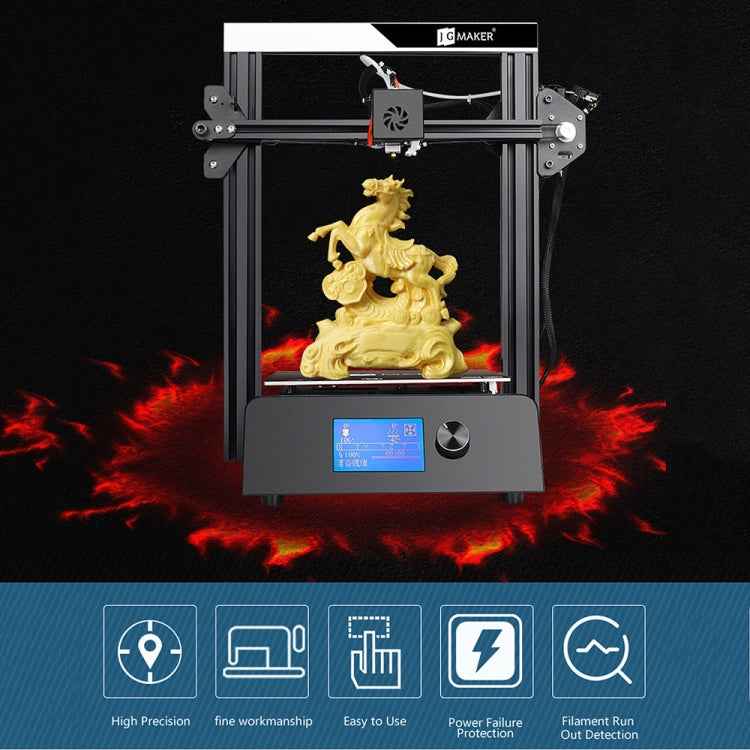 JGAURORA Magic 250W LCD Display Desktop 3D Printer with Knob Control
