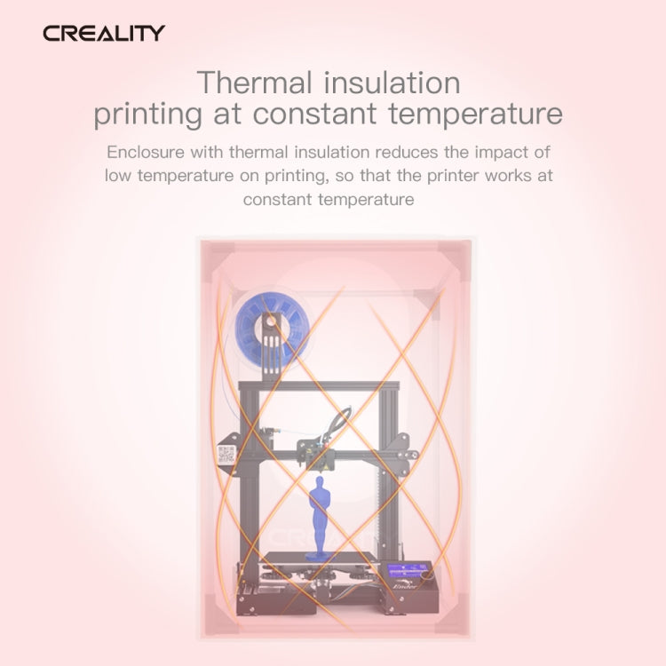 Creality 3D Printer Flame Retardant Aluminum Foil Cloth Protective Cover for Ender-3, Big Size: 70x75x90cm, EPR0077A, EPR0077B, EPR0077C