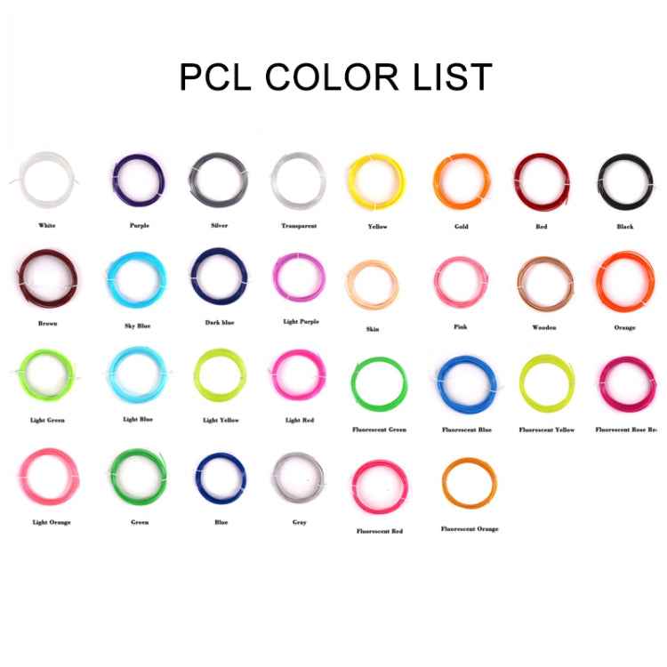 5m 1.75mm Low Temperature PCL Cable 3D Printing Pen Consumables